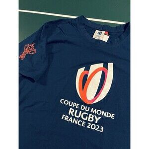 Rugby World Cup France 2023 OFFICIAL Product T-Shirt LARGE South Africa Blue